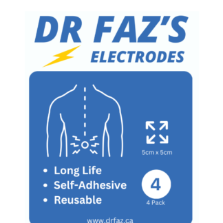Dr FAZ TENS Therapy Pads – 5x5cm Self-Adhesive Replacement Electrodes